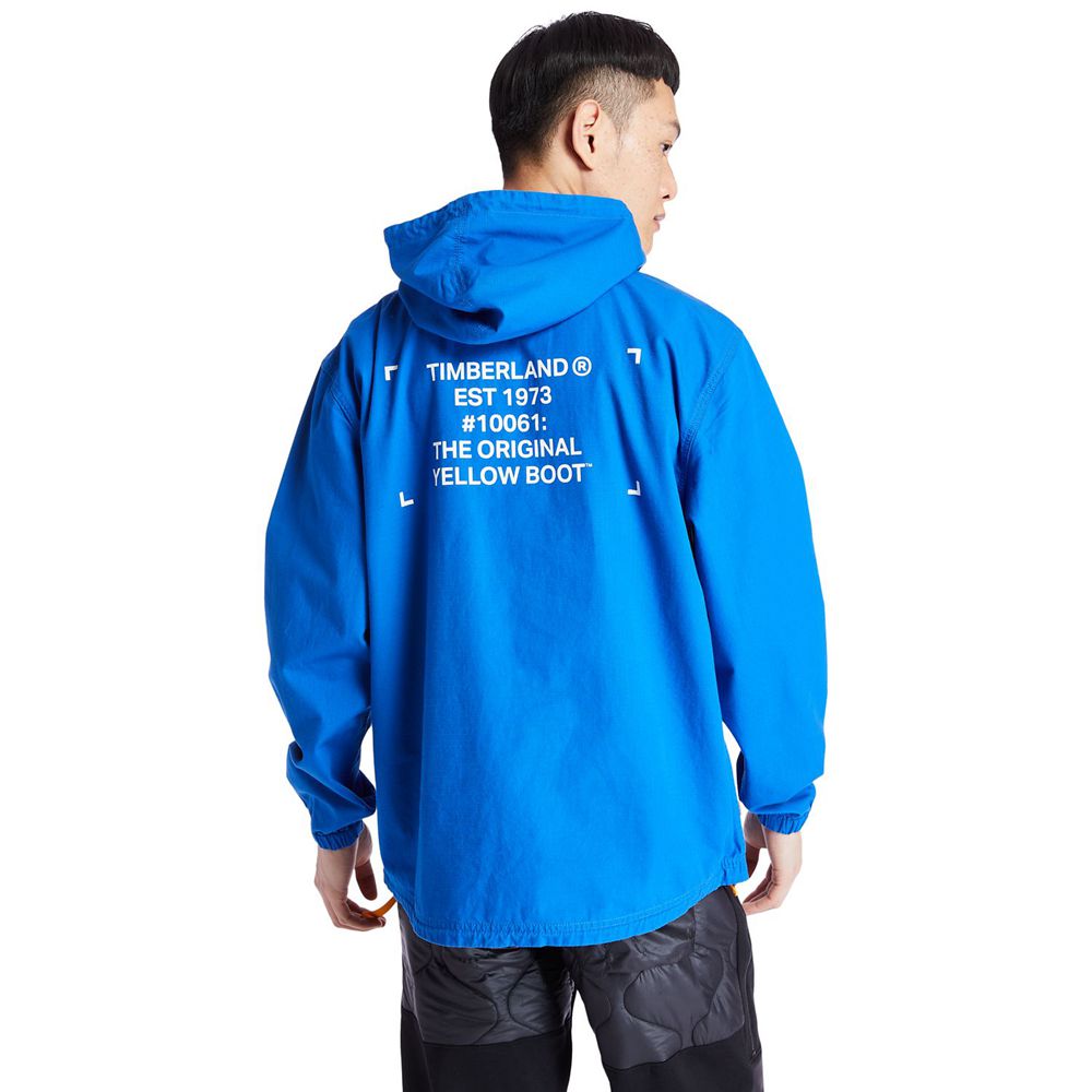 Timberland Φουτερ Ανδρικα Μπλε - Workwear Ripstop Hoodie - Greece 4091367-DO